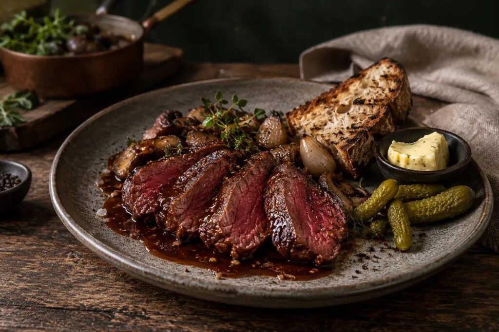 Planche du chasseur – recette de gibier sauvage dressée à l'assiette